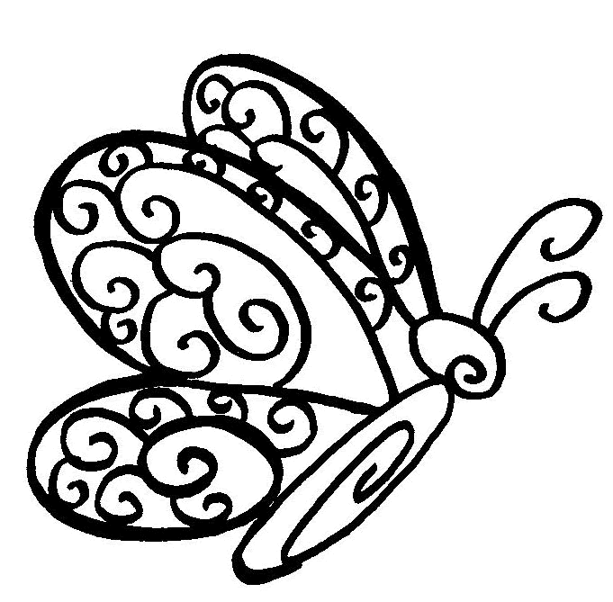 681x669 Free Butterfly Coloring Pages Flying Butterfly