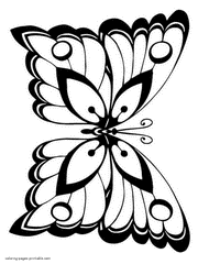 180x240 Printable Butterfly Coloring Pages