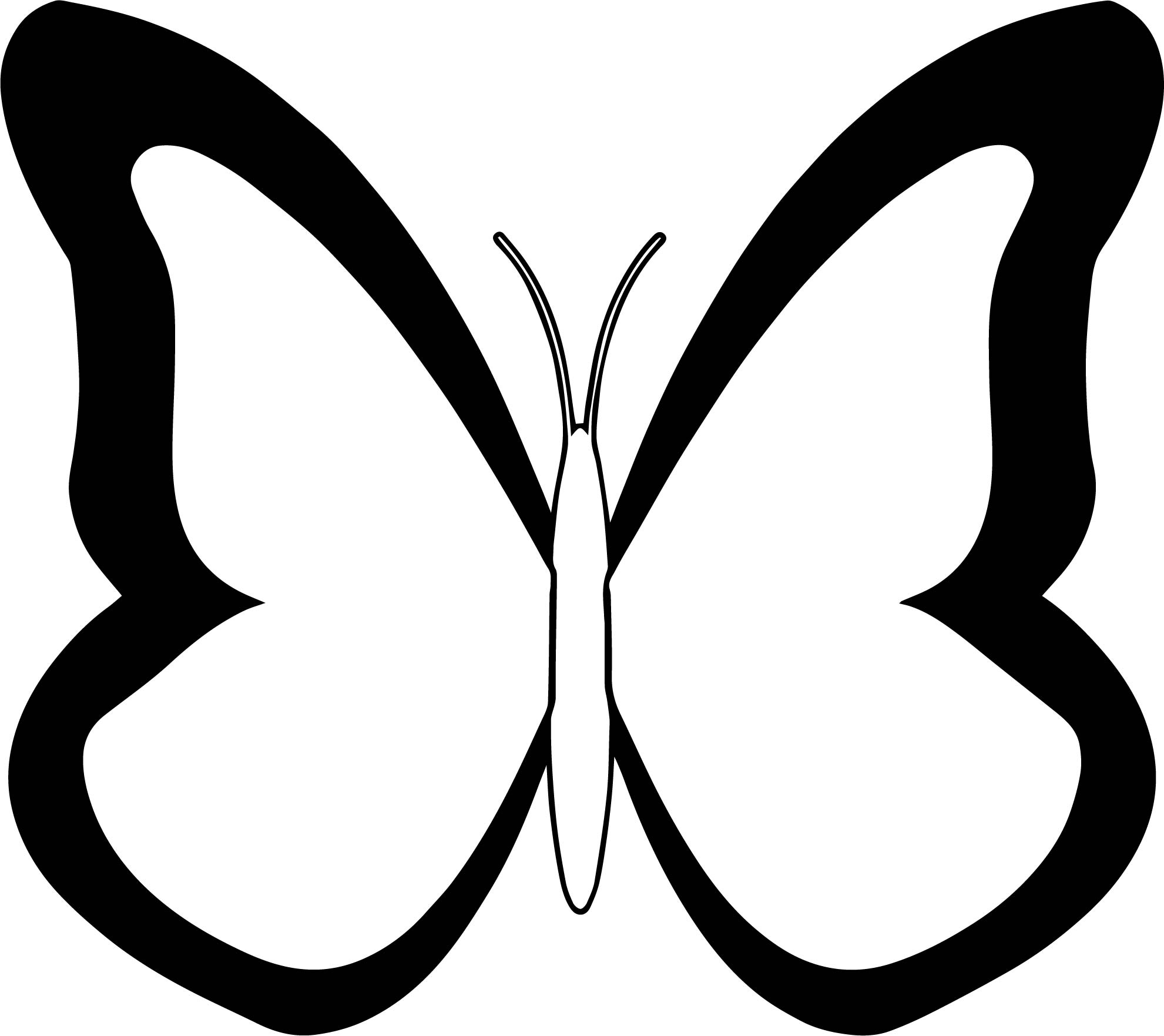 1981x1763 Black White Butterfly Coloring Page Wecoloringpage