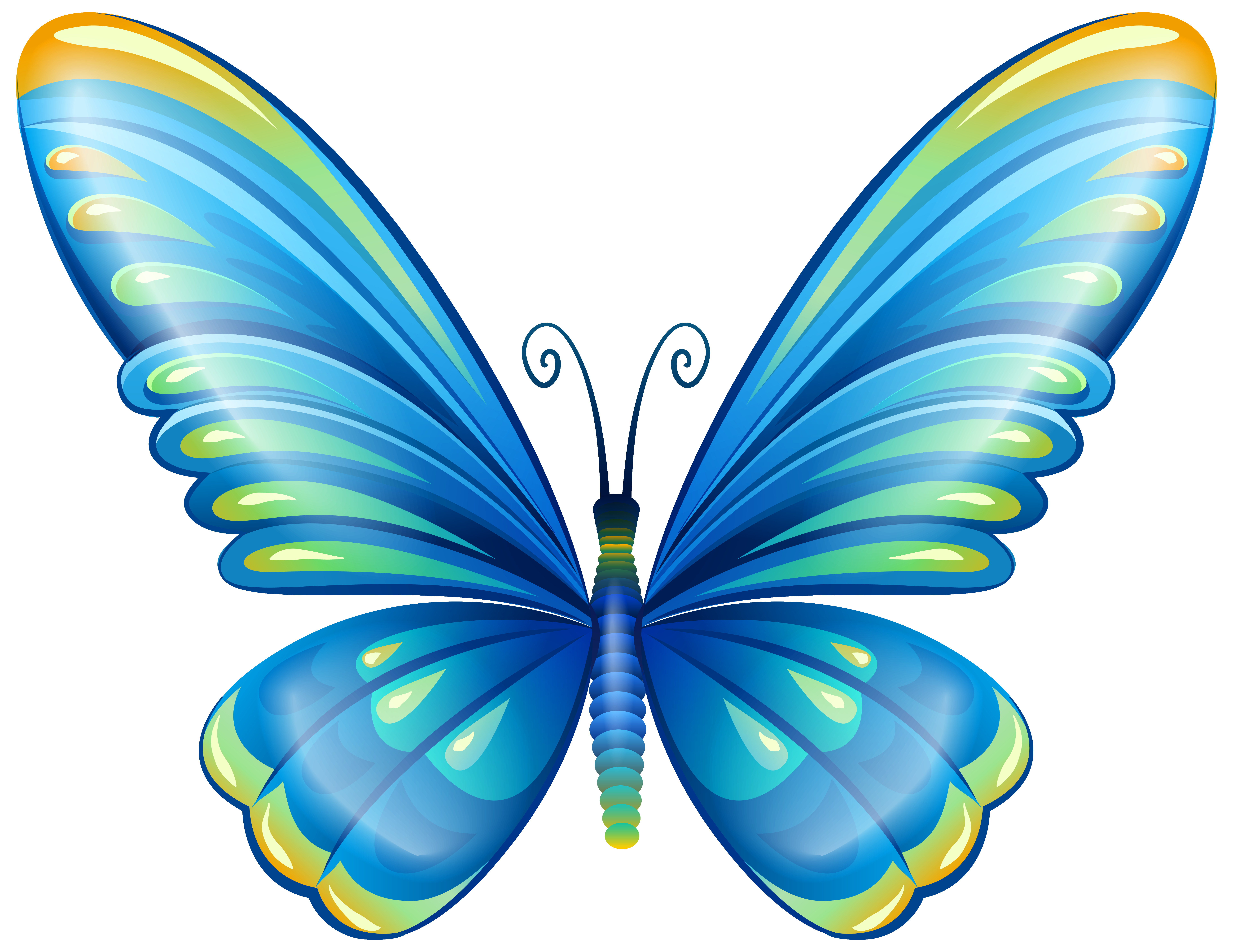 7679x5932 Top 87 Butterfly Clip Art