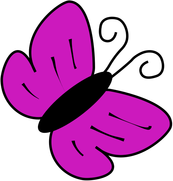 575x600 Butterfly Clip Art Purple