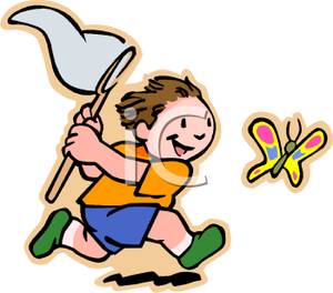 300x264 Child Chasing A Butterfly With A Net