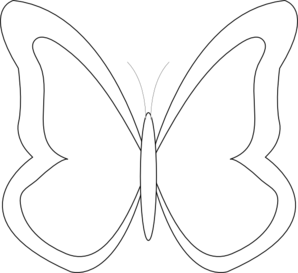 298x273 Butterfly Outline Clip Art