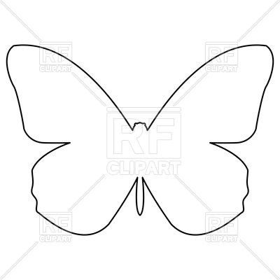 400x400 Butterfly Outline Royalty Free Vector Clip Art Image