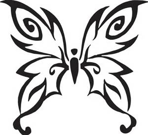 300x274 Butterfly Outline Clip Art