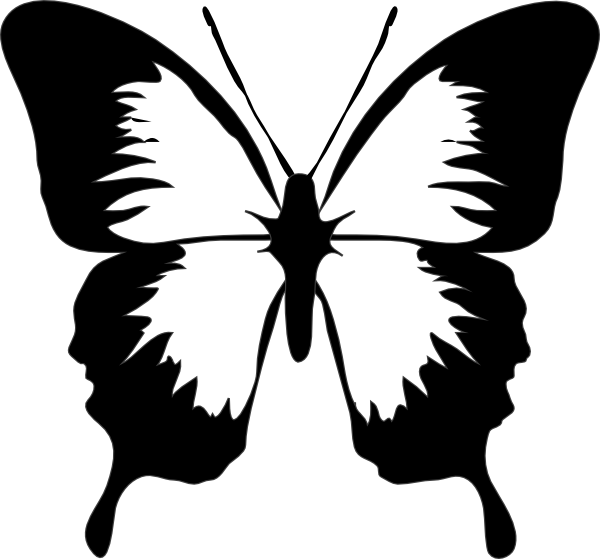 600x559 Butterfly Clip Art Stenciling, Butterfly And Silhouettes