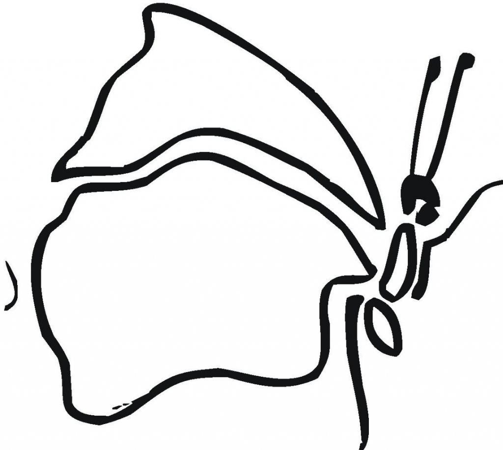 1024x917 Butterfly Drawing Outline Butterfly Outline Clipart Clipart Panda
