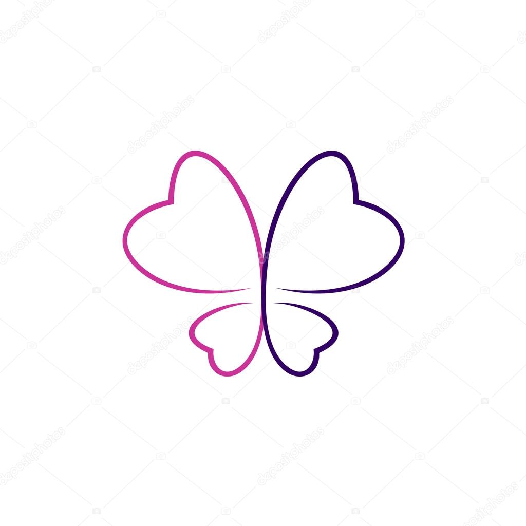 1024x1024 Butterfly Outlines Logo Stock Vector Kilroy