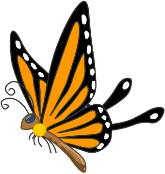 340x359 Butterfly Clip Art