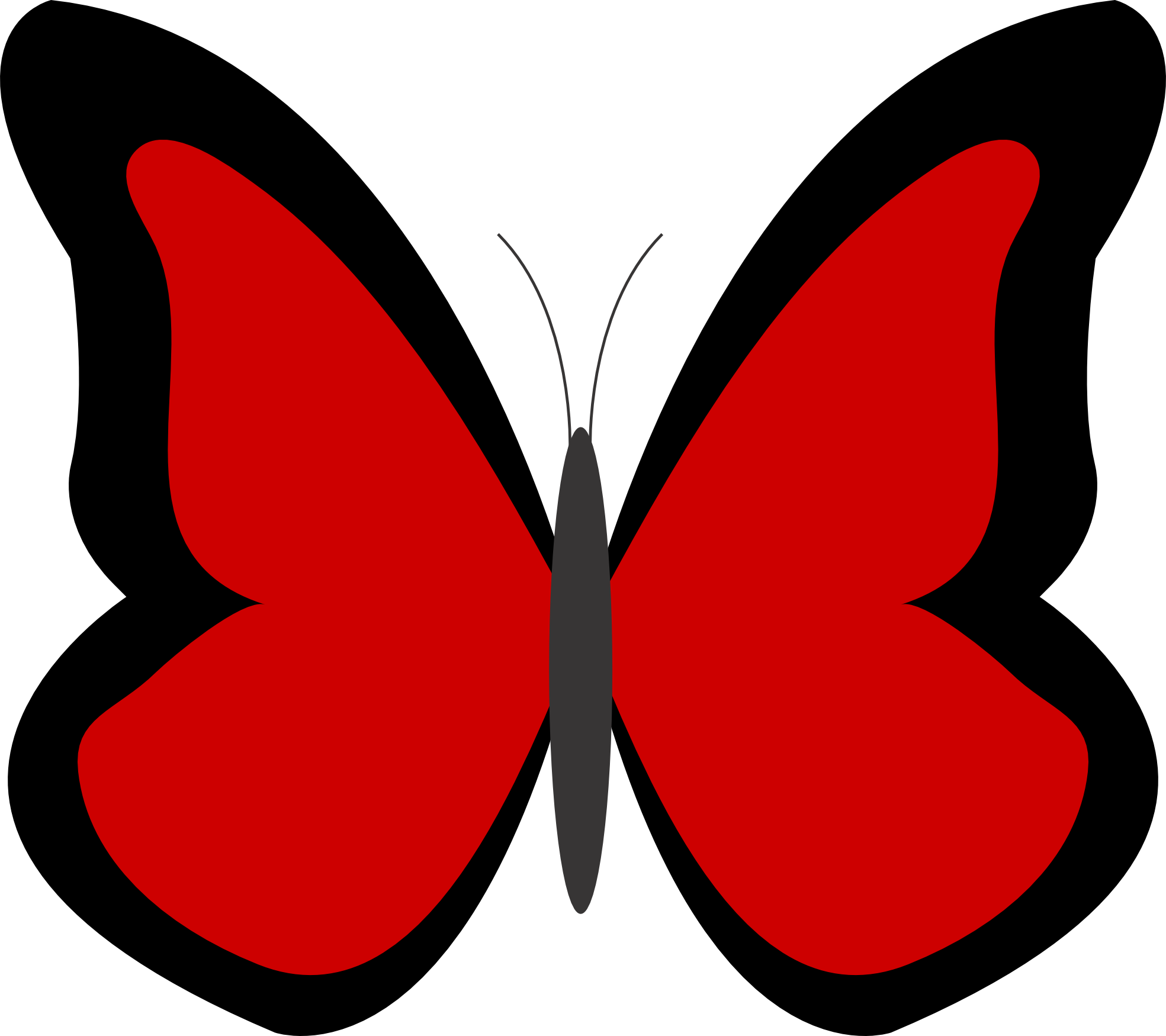 1969x1750 Butterfly Clipart Red