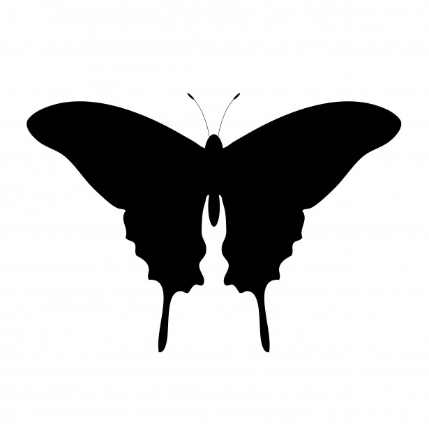 615x615 Butterfly Silhouette Clip Art