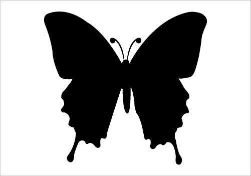 501x351 Butterfly Silhouette Vector Silhouette Graphics