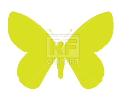 400x320 Butterfly Silhouette Free Vector Clip Art Image