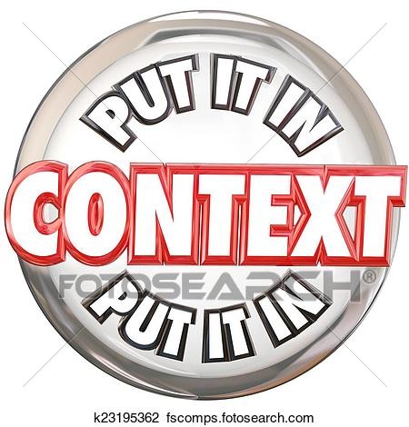 450x470 Clip Art Of Put It In Context 3d Words Button Understand Meaning