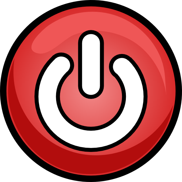 600x600 Power Button Red Clip Art