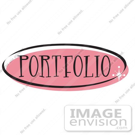 450x450 Royalty Free Cartoon Clip Art Of A Pink Portfolio Website Button