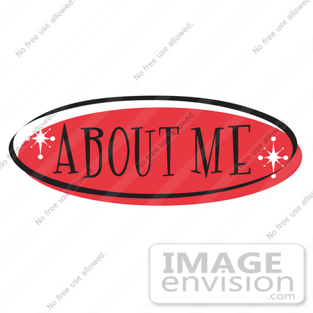 450x450 Royalty Free Cartoon Clip Art Of A Red About Me Website Button