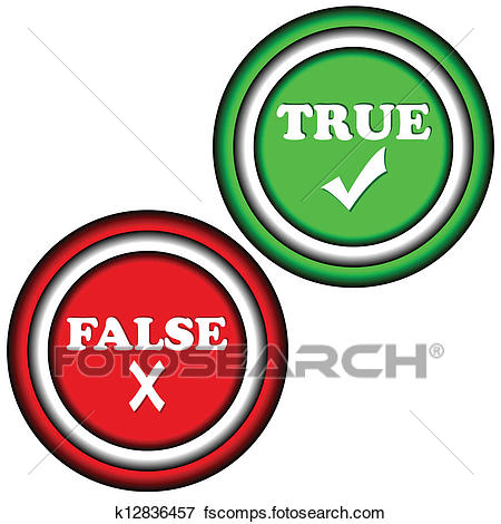 450x470 Clip Art Of Buttons True And False K12836457