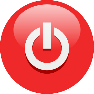 300x300 Red Power Button Clip Art