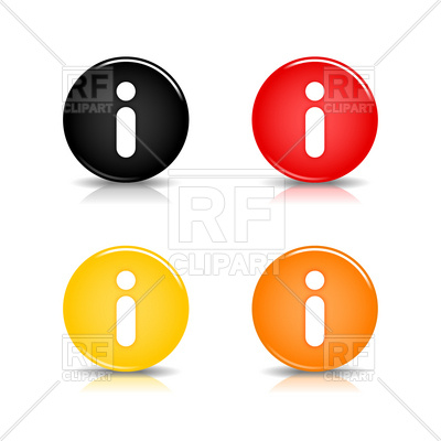 400x400 Round Info Web Buttons Royalty Free Vector Clip Art Image