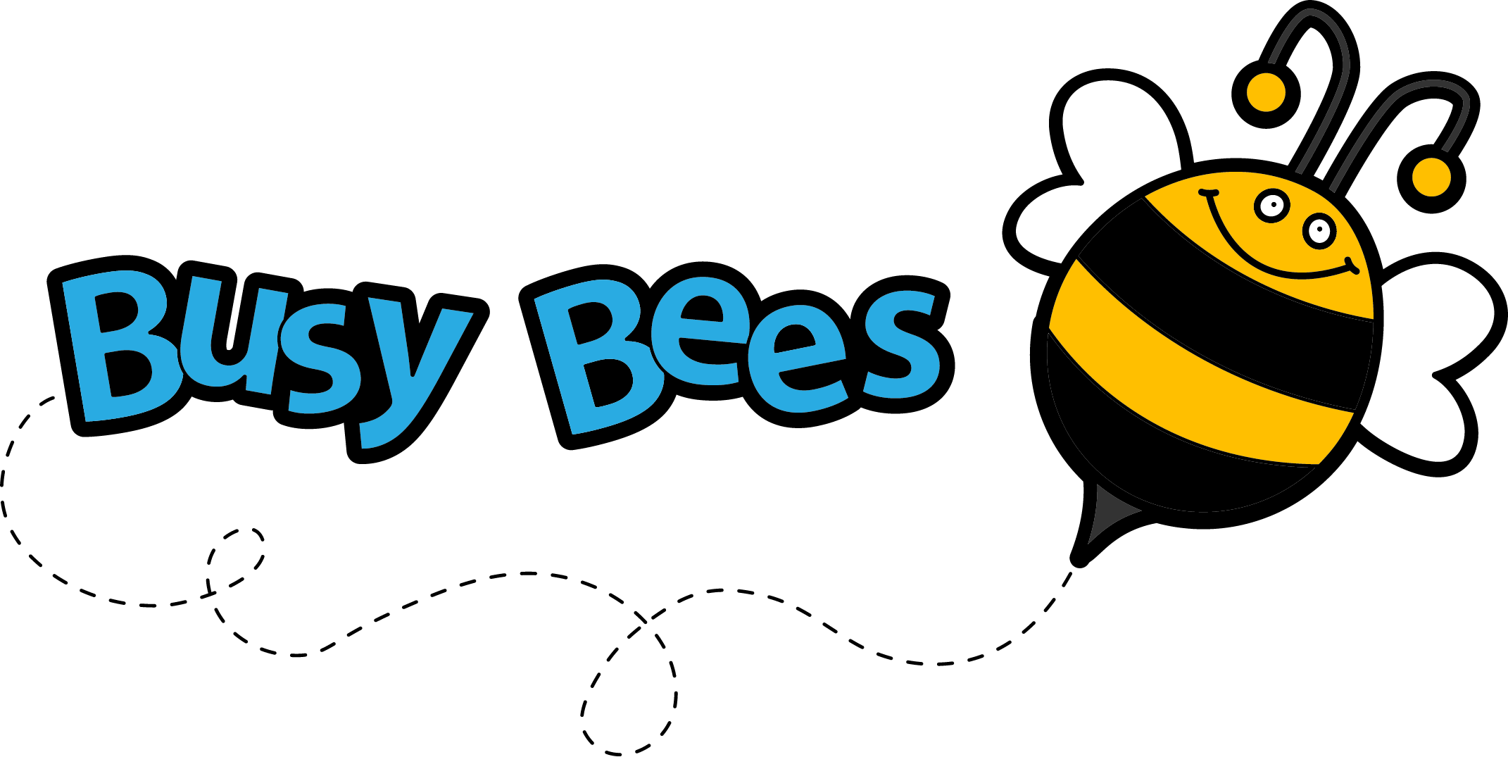 2142x1075 Free Buzzing Bee Clipart Image