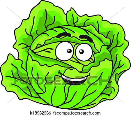450x398 Clipart Of Fresh Green Leafy Cabbage Vegetable K18932335