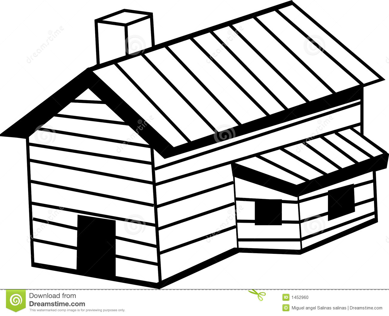 Cabin Clipart Black And White Free download on ClipArtMag