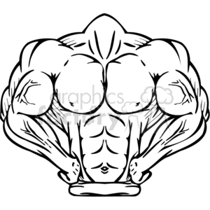 300x300 Royalty Free Muscle Body Mascot 372265 Vector Clip Art Image