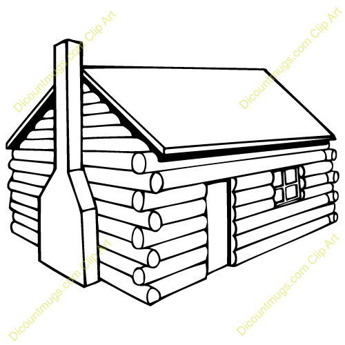 500x500 Wagon Clipart Log Cabin