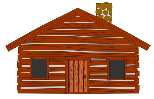 500x324 Building Cabin Clipart