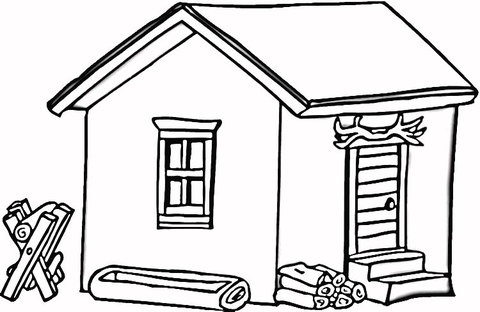 480x312 Log Cabin In Wood Coloring Page Free Printable Coloring Pages