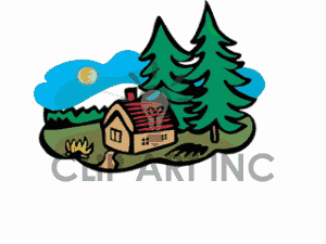 300x225 Cottage Clipart Mountain Cabin