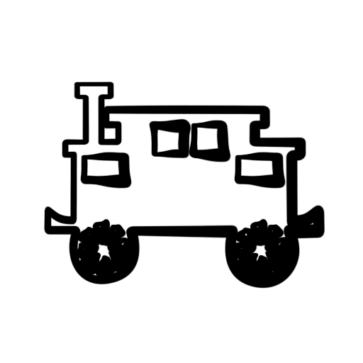 512x512 Caboose Clipart Black And White