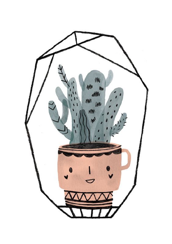 563x800 211 Best Cactus Illustrations Images Draw, Drawing