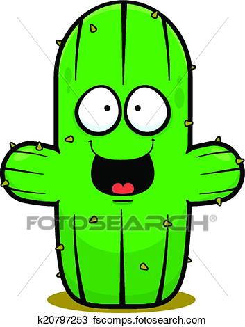353x470 Clipart Of Cartoon Cactus Happy K20797253