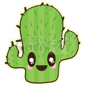 300x300 Royalty Free Cactus Cartoon Character Illustration 394208 Vector