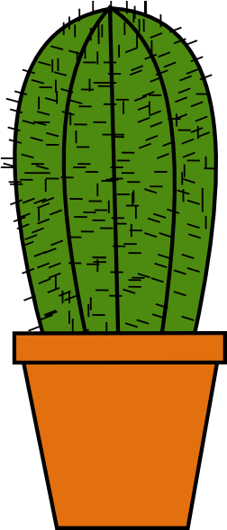 252x589 Cactus Clip Art Free Vector 4vector