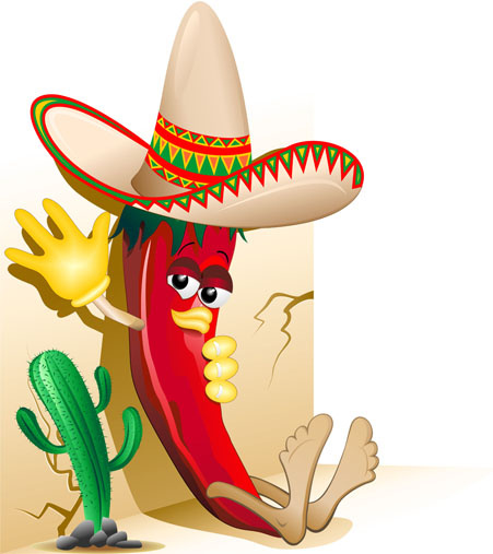 451x507 Cartoon Red Hot Pepper And Cactus Vector Free Vector In Adobe