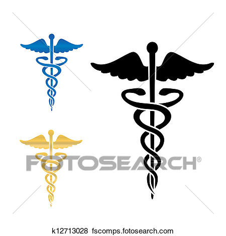 450x470 Clip Art Of Caduceus Medical Symbol Vector Illustration. K12713028