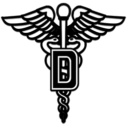256x256 Dental Medical Caduceus Logo Symbol Clipart Image