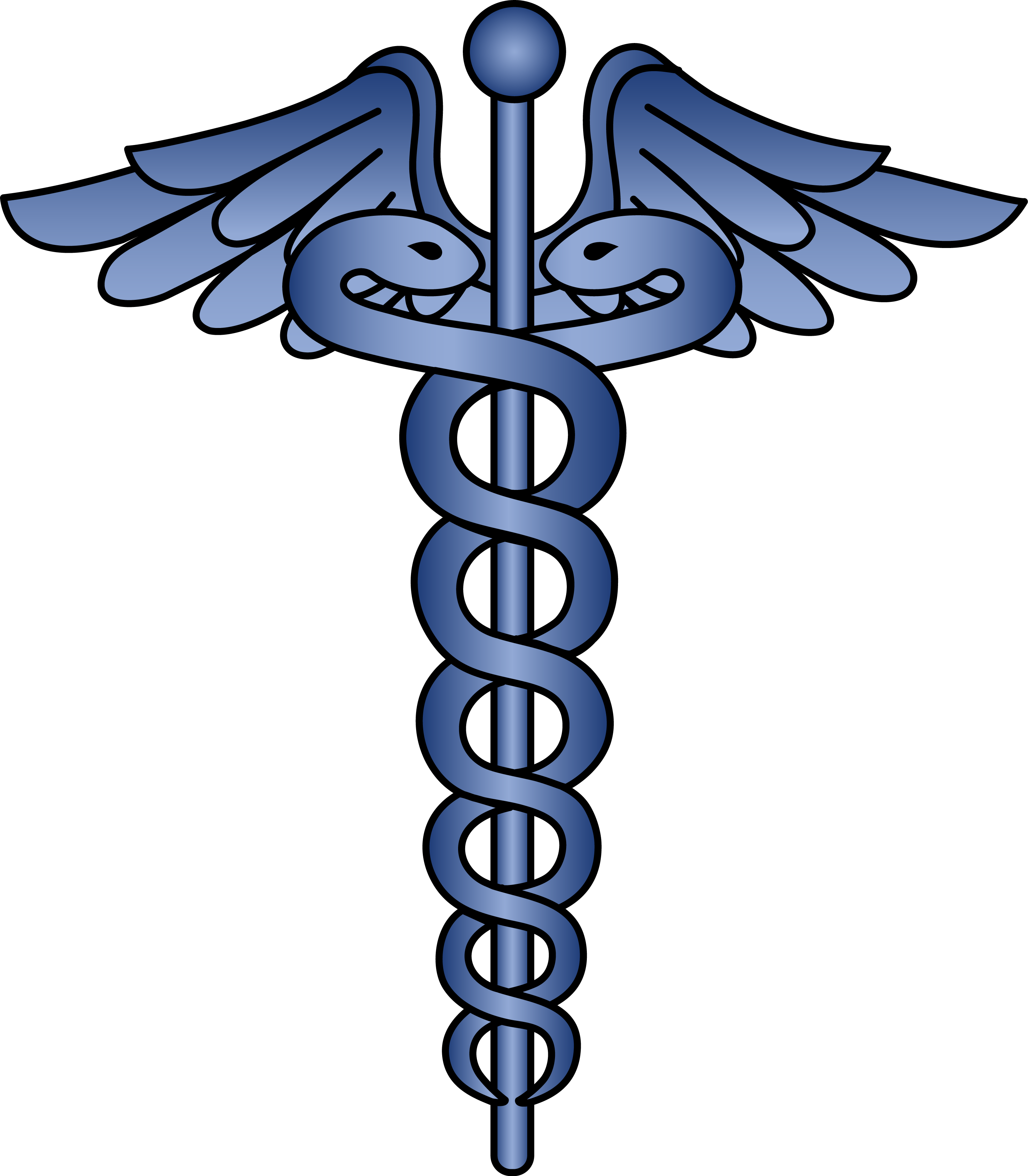 3034x3471 Blue Caduceus Logo Design