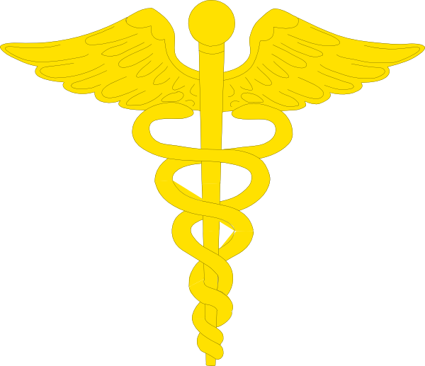 600x517 Gold Caduceus Clip Art