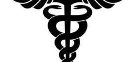 272x125 Green Caduceus Medical Symbol Clipart Image