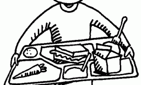 280x168 Cafeteria Clipart Black And White