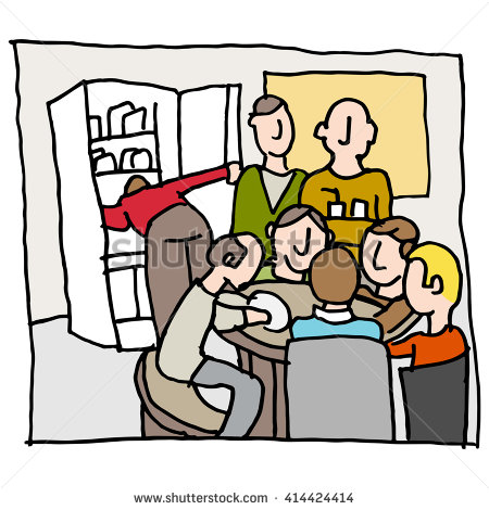 450x470 Cafeteria Clipart Crowded Room