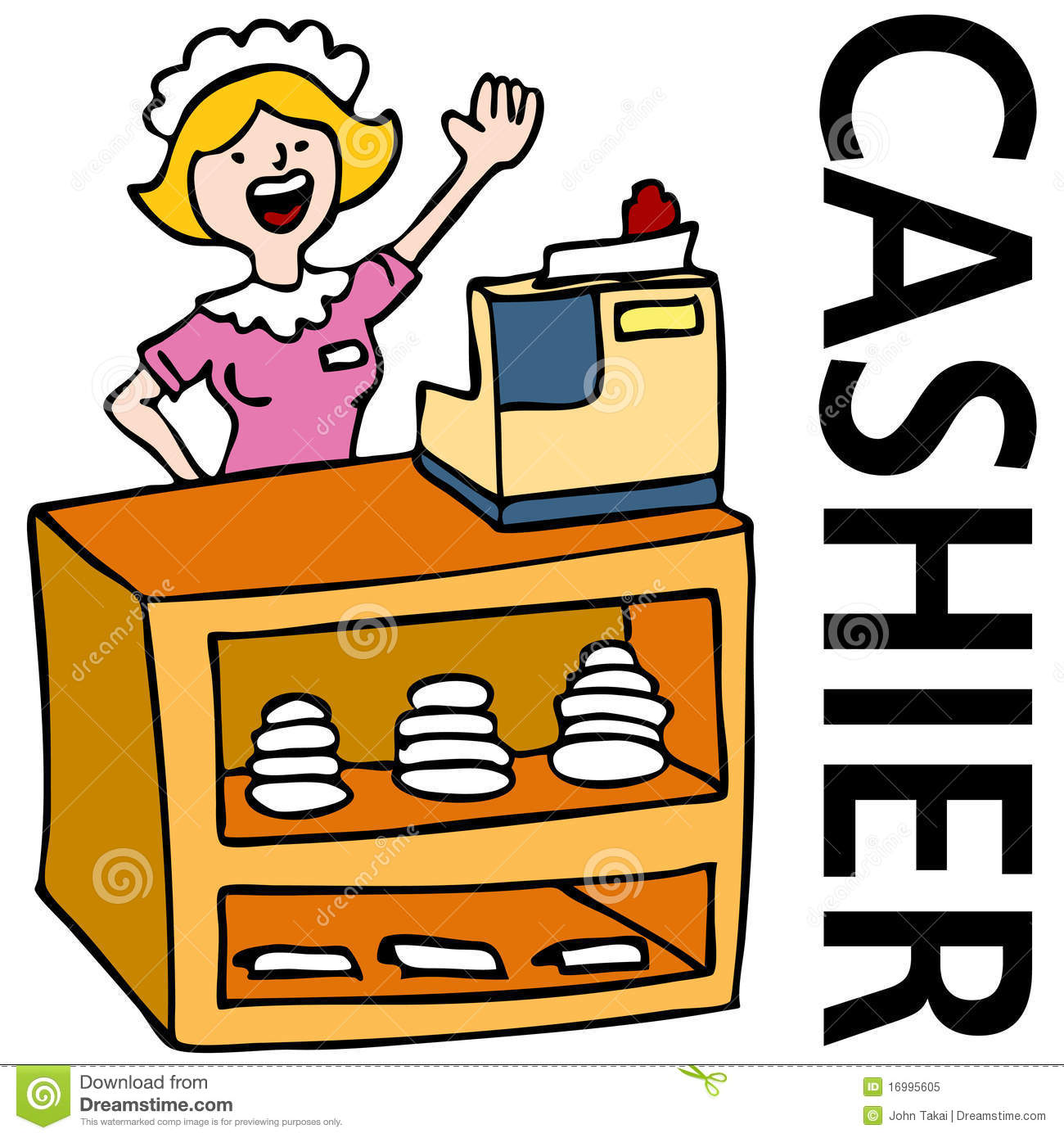 1300x1390 Clipart Of A Cashier