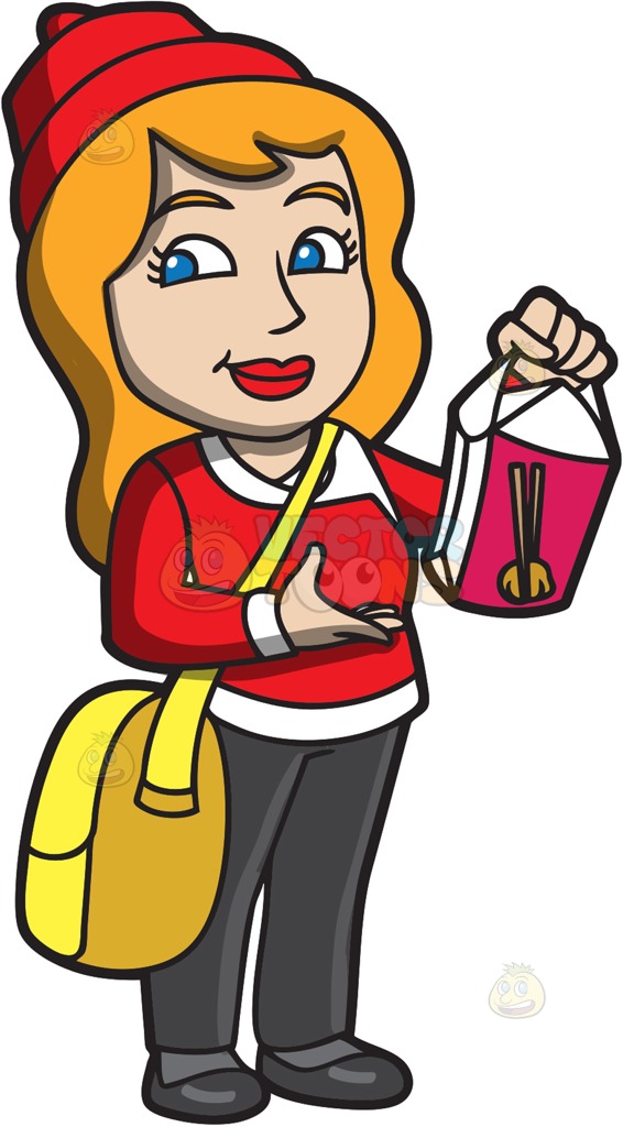 566x1024 Food Delivery Clipart