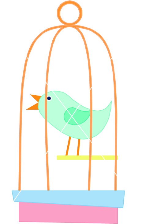 464x729 Open Bird Cage Clipart