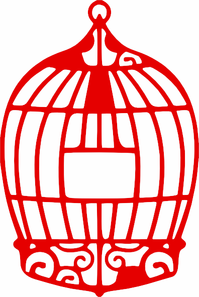 396x591 Red Birdcage Clip Art