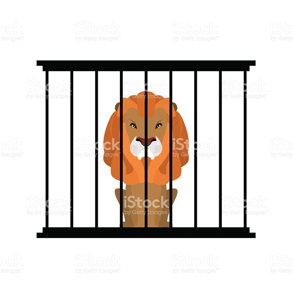 1024x1024 Zoo Clipart Lion Cage